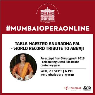 Tabla Maestro Anuradha Pal – World Record Tribute to Abbaji
